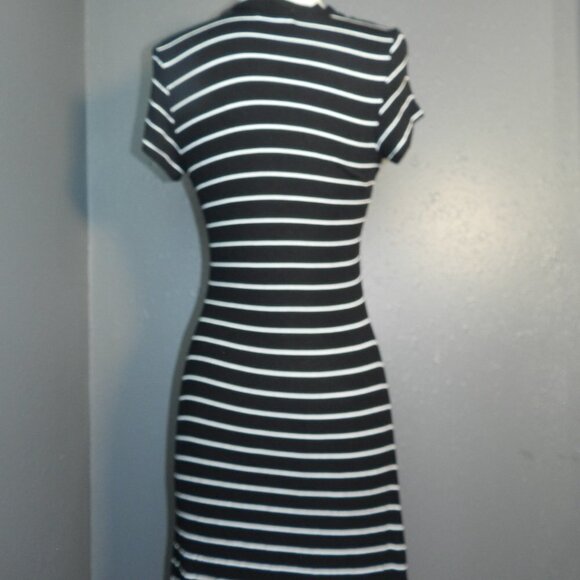 American Eagle Outfitters Soft Sexy Womens Black And White Striped Dress Size S - Picture 4 of 6